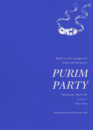 Universe (Tall) - Purim Invitation by Paperless Post
