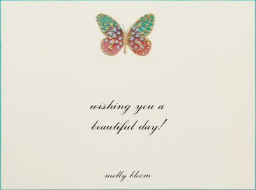 Hand Painted Butterfly Stationery by Bernard Maisner