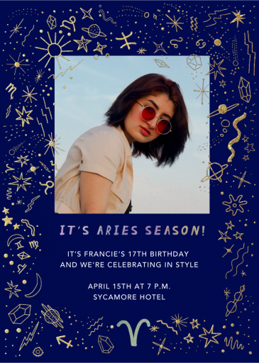 Star Signs - Birthday Invitation by Carolyn Suzuki Studio