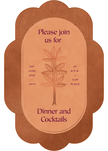 Art Deco Palm Tree - Cocktail Party Invitation by Jungalow