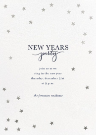 Starry Holidays - Invitación para Nochevieja de Sugar Paper