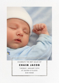 Placard - Bris/Baby Naming Invitation by Paperless Post