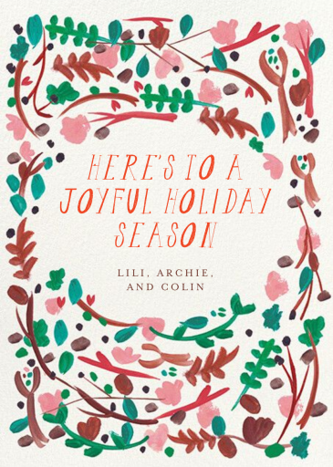 Foraged Frame - Greeting - Holiday Card by Mr. Boddington's Studio