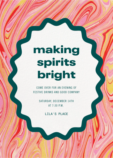 Marble Swirl - Holiday Party Invitation by Paperless Post