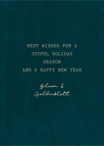 Joy to You - Business Holiday Card by 2021 Co. - Back