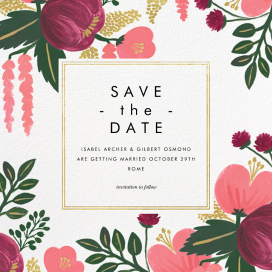 Raspberry Floral (Save the Date) - Save the Date by Rifle Paper Co.