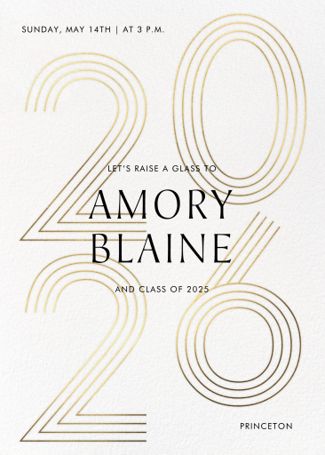 Lined Up (Photo) - Graduation Party Invitation by Paperless Post - Back