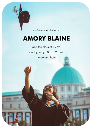 Custom (Rounded Tall) - Graduation Party Invitation by Paperless Post