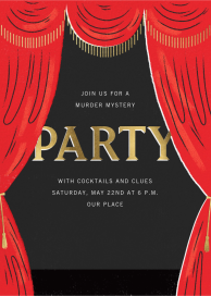 Curtain Call - Murder Mystery Invitation by Paperless Post