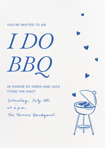 BBQ Hearts - Bridal Shower Invitation by Paperless Post