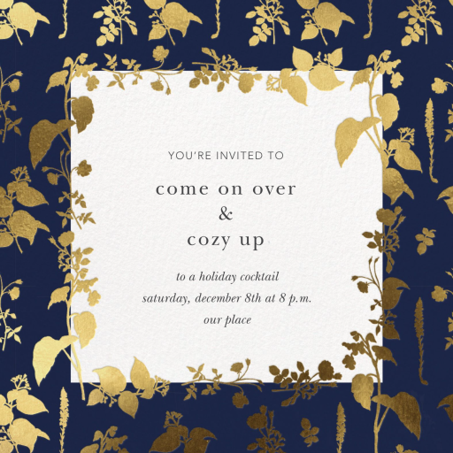 Stamped Greenery - Invitation by Oscar de la Renta