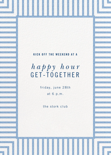 Seersucker Stripe - Happy Hour Invitation by kate spade new york