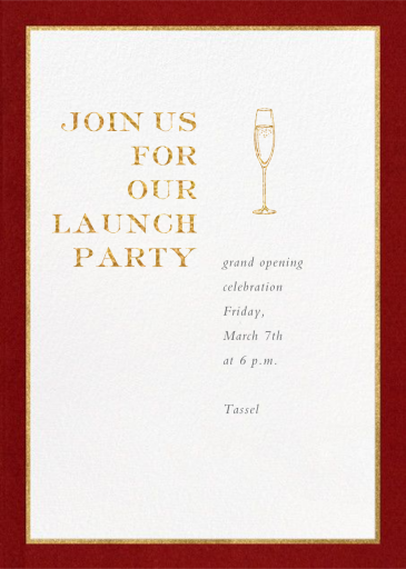 Oro (Tall) - Launch Party Invitation by Paperless Post
