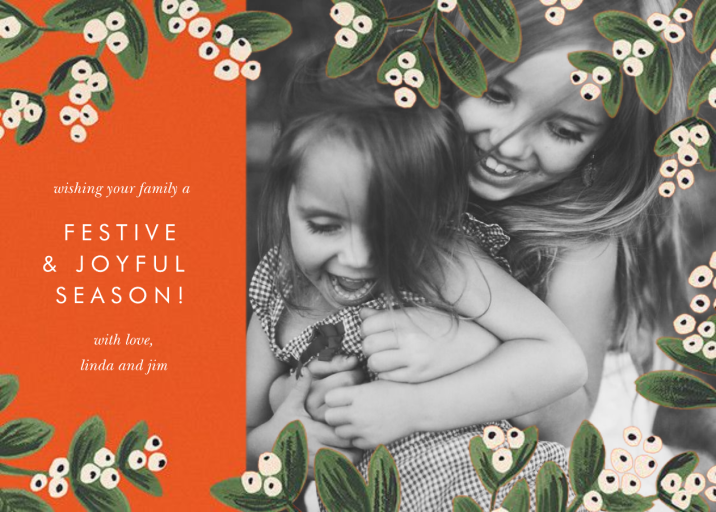 Mistletoe Accent Border - Holiday Card by Rifle Paper Co.