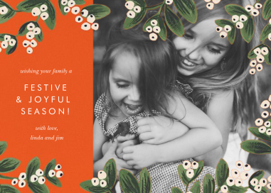 Mistletoe Accent Border - Christmas Card by Rifle Paper Co.