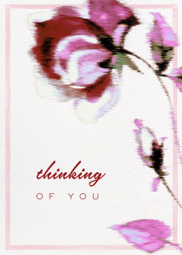 Abstracted Bloom (Greeting) - Greeting Card by Carolina Herrera