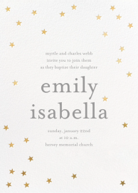 Scattered Stars - Baptism & Christening Invitation by Sugar Paper