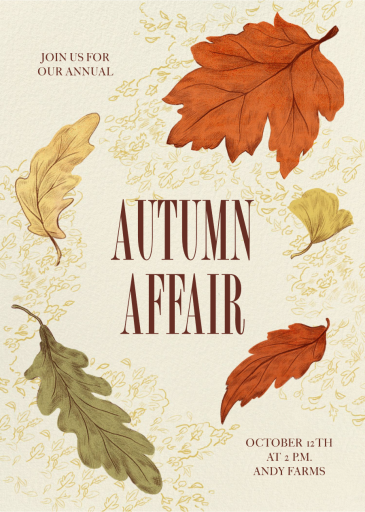 With the Wind - Fall Party Invitation by Paperless Post