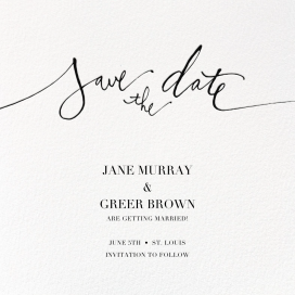 Save the Date Handwritten by Linda and Harriett