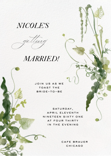 Wedding Flora - Bridal Shower Invitation by Paperless Post