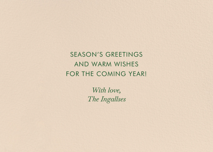 Photo Poinsettia Bow Holiday Card - Back