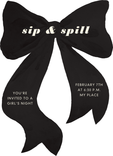 Painted Bow Cutout - Party Invitation by Paperless Post