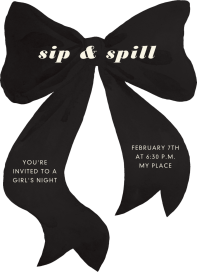 Painted Bow Cutout - Party Invitation by Paperless Post