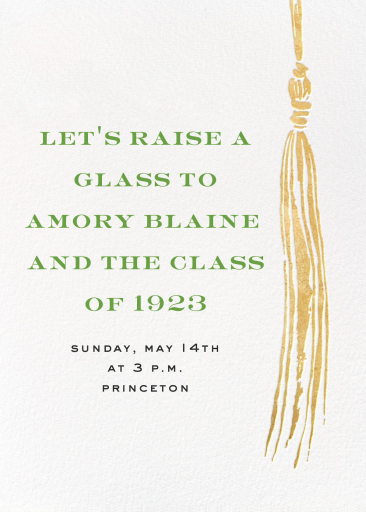 KSNY Tassel - Graduation Party Invitation by kate spade new york