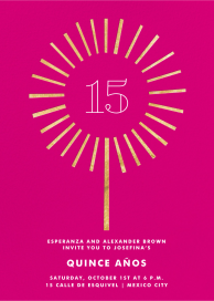 Year of the Sparkler - Quinceañera Invitation by Paperless Post