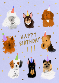 Party Pups - Birthday Card by Carolyn Suzuki Studio