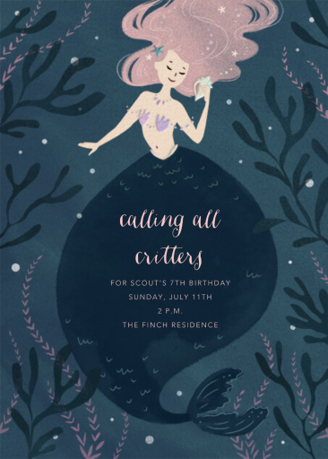 Mermaid Hideaway - Birthday Invitation by paperless_post