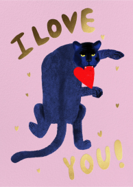 Big Purr - Love and Romance Card by Carolyn Suzuki Studio