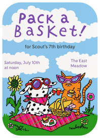 Picnic Doodles - Birthday Invitation by Gentle Thrills