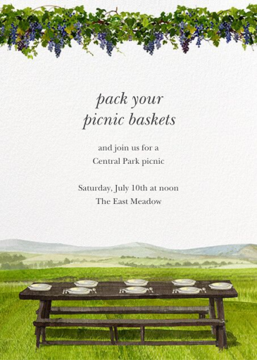 Vineyard Table - Party Invitation by Felix Doolittle