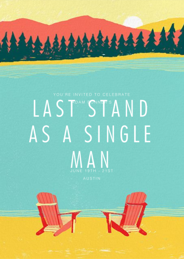 Muskoka Sunset - Bachelor Party Invitation by Paperless Post