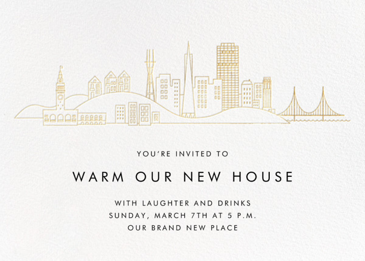 City Skyline View - Housewarming Invitation by Paperless Post