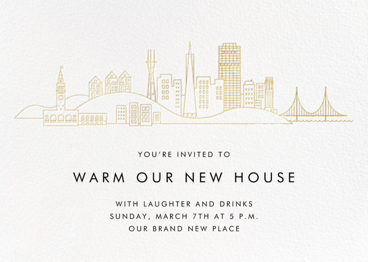 City Skyline View - Housewarming Invitation by paperless_post