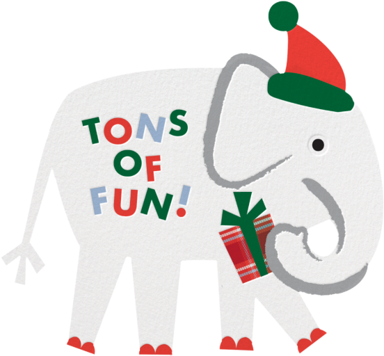 White Elephant Cutout - Holiday Party Invitation by Cheree Berry Paper & Design