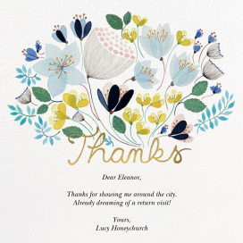 April Bouquet (Anna Emilia Laitinen) - Thank You Card by Red Cap Cards