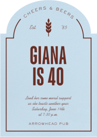 Saludos y cervezas - Invitación de cumpleaños de Paperless Post