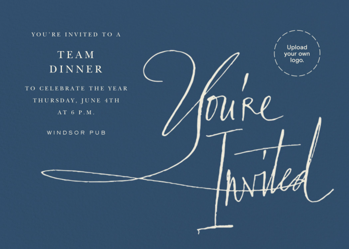 Written in Ink - Business Dinner Invitation by Stephanie Fishwick