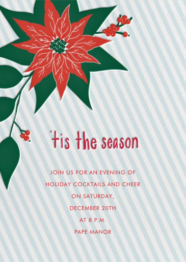 Poinsettia Stripes by Linda and Harriett