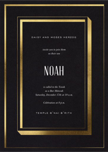 Gravitas - Bar & Bat Mitzvah Invitation by Paperless Post