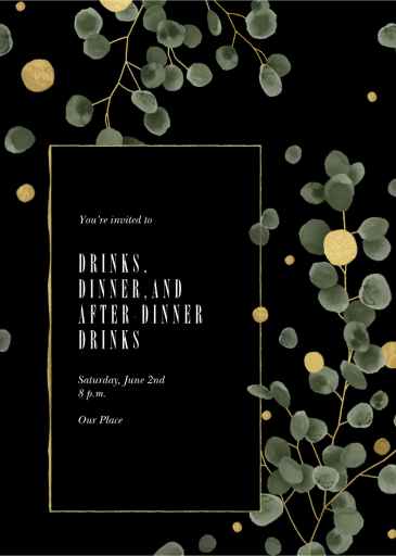 Golden Eucalyptus - Party Invitation by Paperless Post