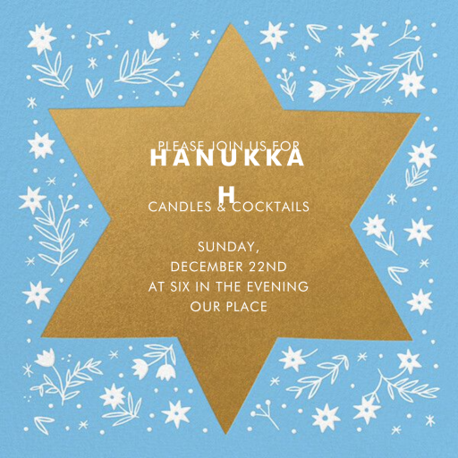 Folk Star - Hanukkah Invitation by Hello!Lucky