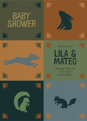 Woodland Tiles - Baby Shower Invitation by Few & Fahr Studio