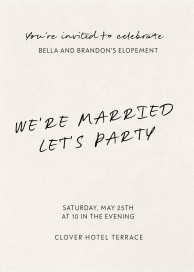 Simply Yours - Elopement Party Invitation by Paperless Post