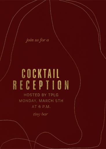 Drifting Lines - Cocktail Party Invitation by Kelly Wearstler