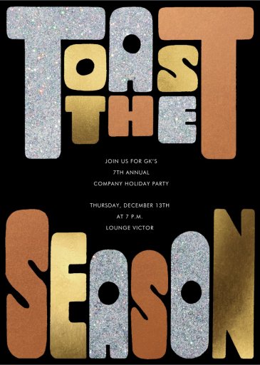 Block Letters - Corporate Holiday Party Invitation by Paperless Post
