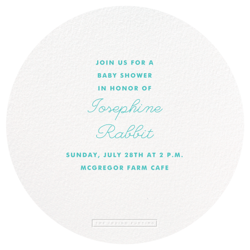 Baby Face - Baby Shower Invitation by The Indigo Bunting - Back